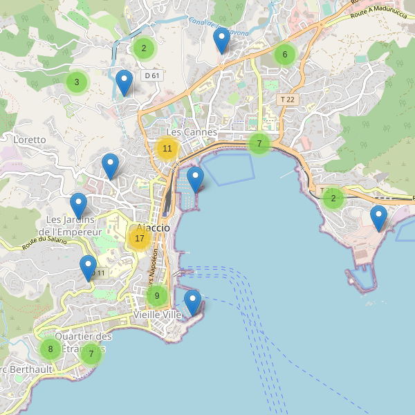 Thumbnail Carte des parkings à Ajaccio