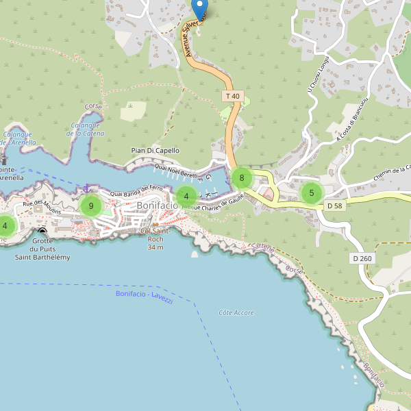 Thumbnail Carte des parkings à Bonifacio