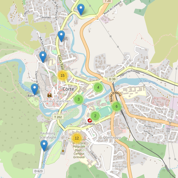 Thumbnail Carte des parkings à Corte