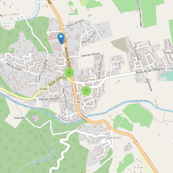 Carte des parkings à Folelli Thumbnail
