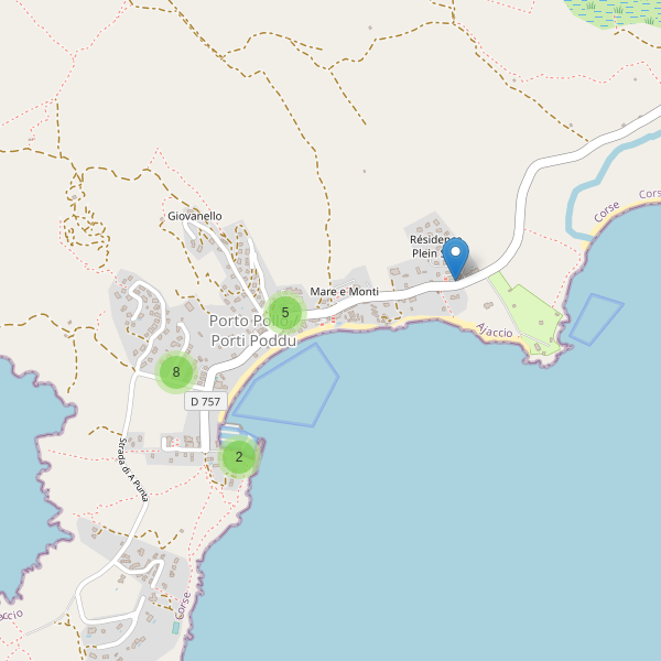 Carte des parkings à Porto Pollo Thumbnail