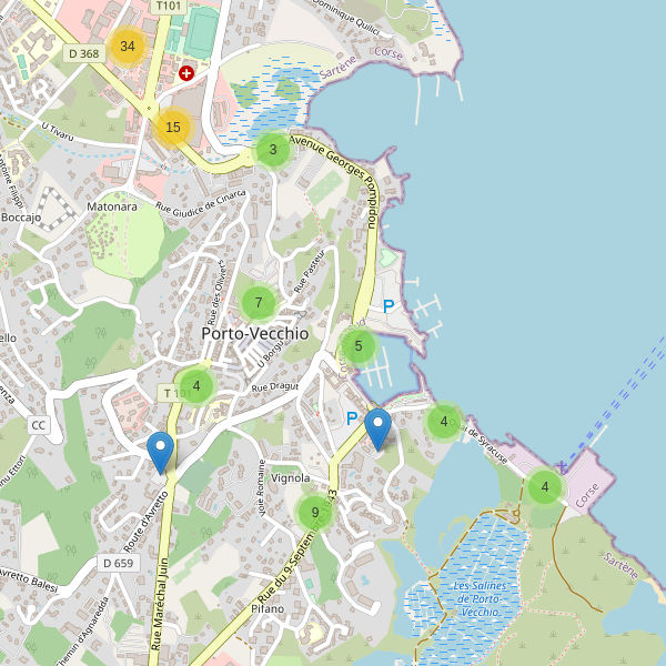 Thumbnail Carte des parkings à Porto-Vecchio