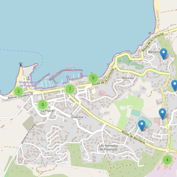 Thumbnail Carte des parkings à Propriano