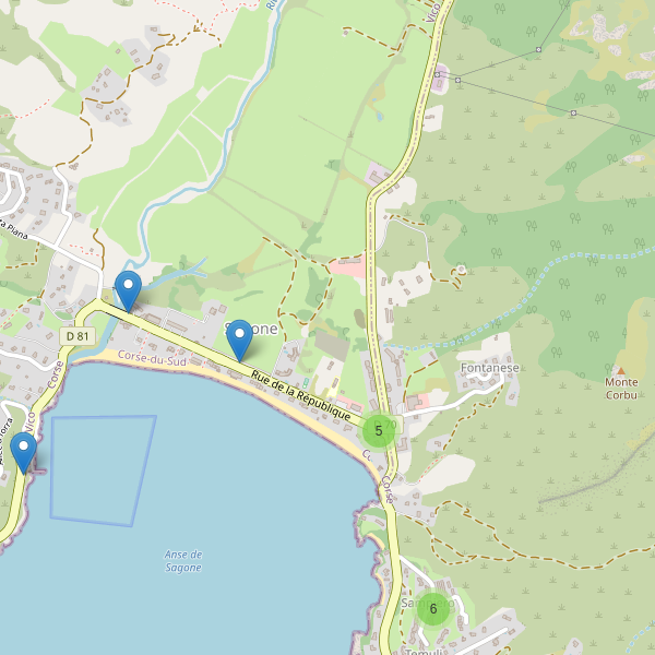 Carte des parkings à Sagone Thumbnail
