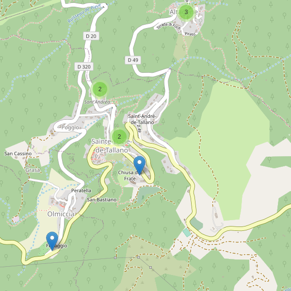 Carte des parkings à Sainte-Lucie-de-Tallano Thumbnail