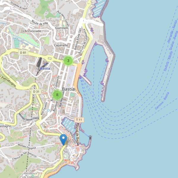 Carte des pharmacies à Bastia Thumbnail