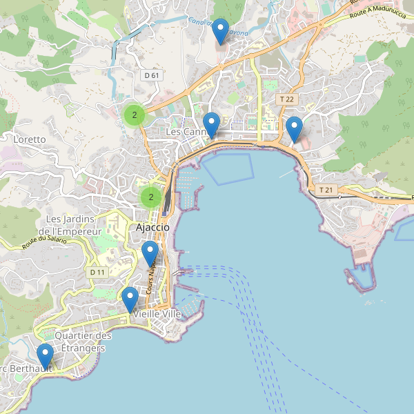 Thumbnail Carte des supermarchés à Ajaccio