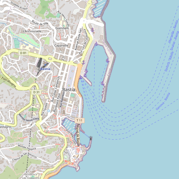 Carte des bibliotheques à Bastia Thumbnail