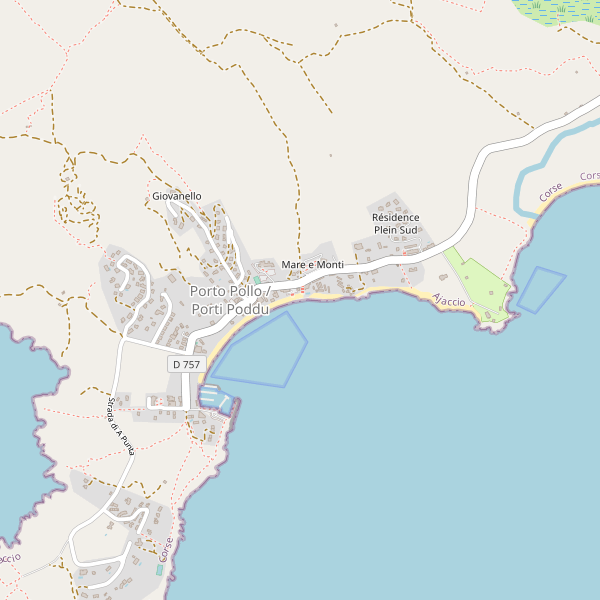 Carte des bedandbreakfast à Porto Pollo Thumbnail