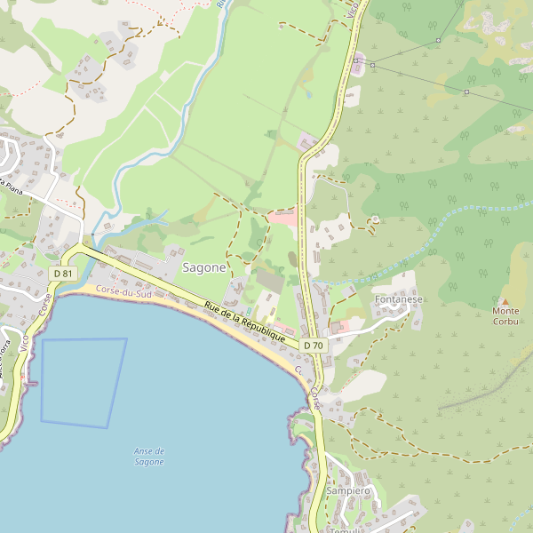 Carte des renseignements à Sagone Thumbnail