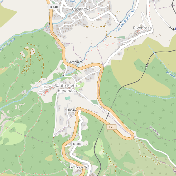Carte des hotels à Santo-Pietro-di-Venaco Thumbnail